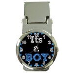 Its A Boy Black Money Clip Watch