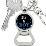 Its A Boy Black Bottle Opener Key Chain