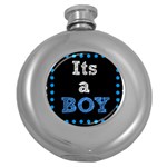 Its A Boy Black Hip Flask (5 oz)