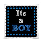 Its A Boy Black Standard Cushion Case (One Side)
