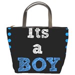 Its A Boy Black Bucket Bag