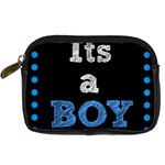 Its A Boy Black Digital Camera Leather Case