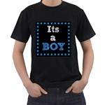 Its A Boy Black Men s T-Shirt (Black)