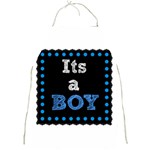 Its A Boy Black Full Print Apron