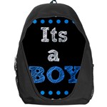 Its A Boy Black Backpack Bag