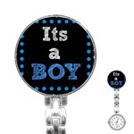 Its A Boy Black Stainless Steel Nurses Watch