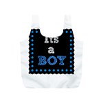 Its A Boy Black Full Print Recycle Bag (S)