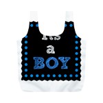 Its A Boy Black Full Print Recycle Bag (M)