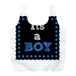 Its A Boy Black Full Print Recycle Bag (L)