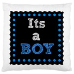 Its A Boy Black Standard Flano Cushion Case (One Side)
