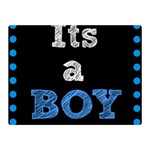 Its A Boy Black Double Sided Flano Blanket (Mini)