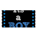 Its A Boy Black Satin Shawl