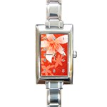 flower_plate Rectangular Italian Charm Watch