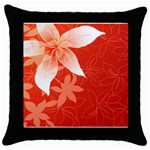 flower_plate Throw Pillow Case (Black)