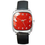 flower_plate Square Metal Watch