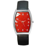 flower_plate Barrel Style Metal Watch