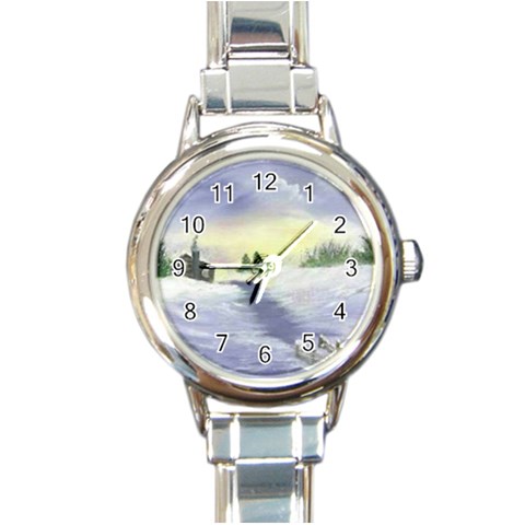 Painting 6 Round Italian Charm Watch from ArtsNow.com Front