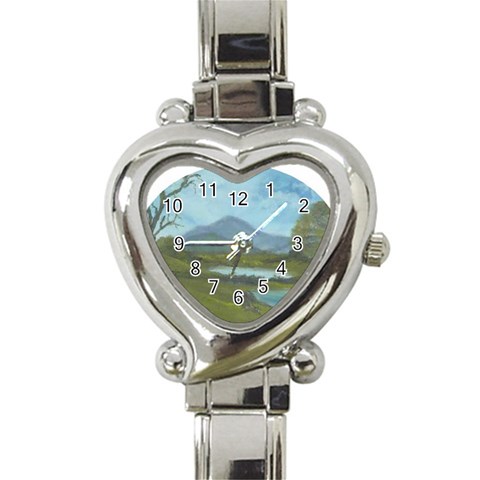 Painting 7 Heart Italian Charm Watch from ArtsNow.com Front