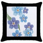 flower034 Throw Pillow Case (Black)