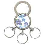 flower034 3-Ring Key Chain