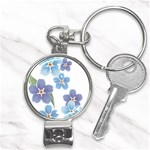 flower034 Nail Clippers Key Chain