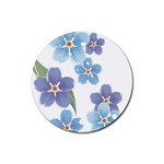 flower034 Rubber Coaster (Round)