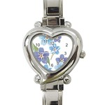 flower034 Heart Italian Charm Watch