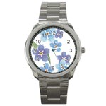 flower034 Sport Metal Watch