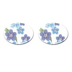 flower034 Cufflinks (Oval)