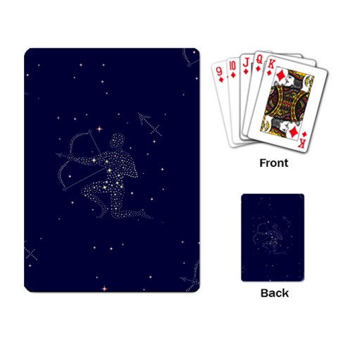 Sagittarius Stars Playing Cards Single Design from ArtsNow.com Back