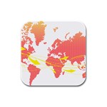 map2 Rubber Square Coaster (4 pack)