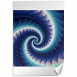 Purple & Aqua Spiral Fractal  Canvas 12  x 18 