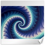 Purple & Aqua Spiral Fractal  Canvas 16  x 16 