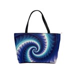 Purple & Aqua Spiral Fractal  Classic Shoulder Handbag