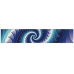 Purple & Aqua Spiral Fractal  Flano Scarf (Large)