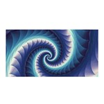 Purple & Aqua Spiral Fractal  Satin Wrap