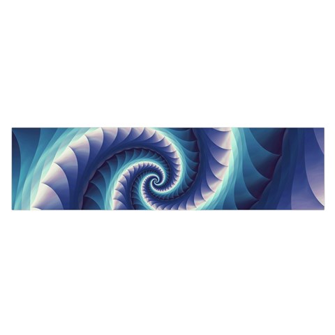 Purple & Aqua Spiral Fractal  Satin Scarf (Oblong) from ArtsNow.com Front