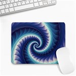 Purple & Aqua Spiral Fractal  Small Mousepad