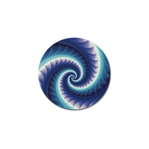 Purple & Aqua Spiral Fractal  Golf Ball Marker (10 pack) from ArtsNow.com Front