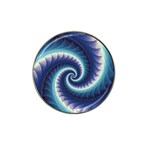 Purple & Aqua Spiral Fractal  Hat Clip Ball Marker (10 pack)