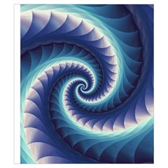Purple & Aqua Spiral Fractal  Drawstring Pouch (Small) from ArtsNow.com Front
