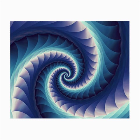 Purple & Aqua Spiral Fractal  Small Glasses Cloth (2 Sides) from ArtsNow.com Front