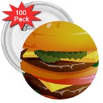 hug 3  Button (100 pack)