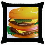 hug Throw Pillow Case (Black)