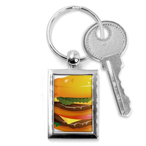 hug Key Chain (Rectangle) from ArtsNow.com Front