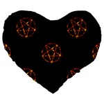 Pentagram Large 19  Premium Heart Shape Cushion