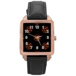 Pentagram Rose Gold Leather Watch 