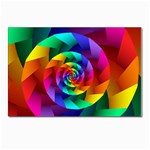 Psychedelic Rainbow Spiral Postcard 4  x 6 