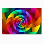 Psychedelic Rainbow Spiral Postcard 4 x 6  (Pkg of 10)