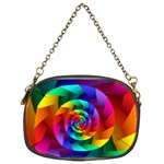 Psychedelic Rainbow Spiral Chain Purse (Two Sides)